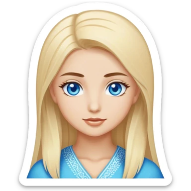 Turkish beautiful finish Konya girl blue eyes and blonde hair sticker