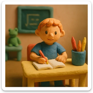 camera claymation style sticker