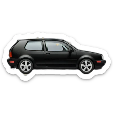 black volkswagen golf 4 sticker