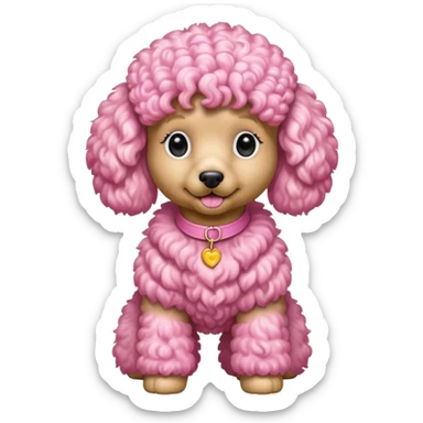 Poodle Rosa sticker