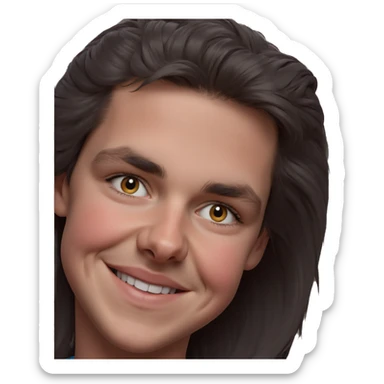 smiling girl portrait looking at viewer sticker