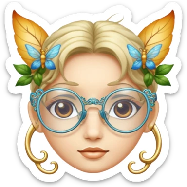 glasses with fae sticker
