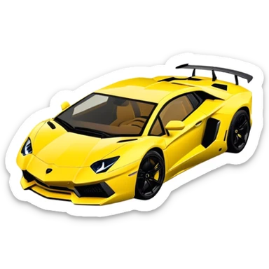 Lamborghini Aventador - Lamborghini (Model Year: 2021) (Iconic colour: Yellow) sticker