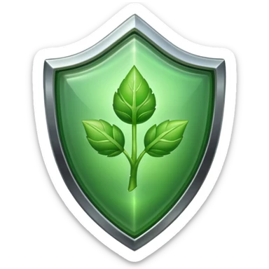 Shield with sprout icon sticker