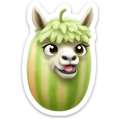 Melon alpaca sticker