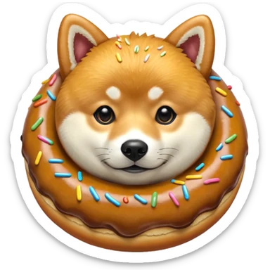 Shiba Jasper doughnut sticker