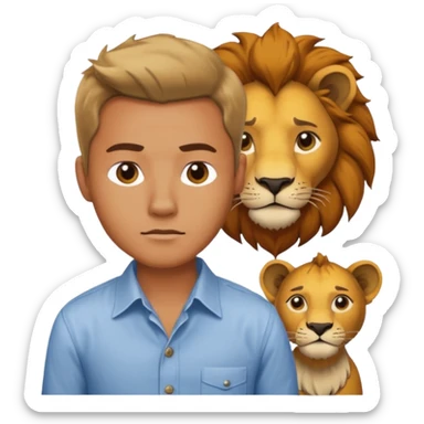 A man wanting to buy a lion.

 sticker