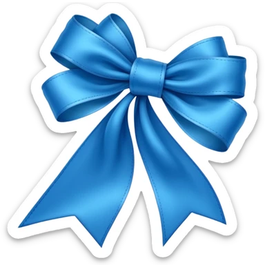 sky blue ribbon sticker
