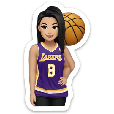 demi lovato with lakers jersey sticker