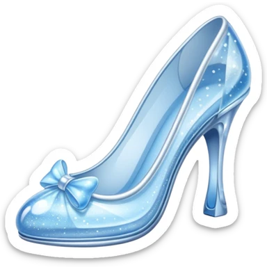Cinderella glass shoes sticker