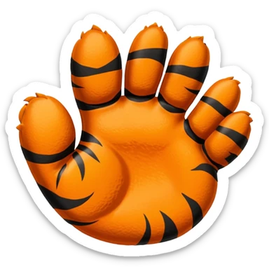 horanghae tiger paw sticker