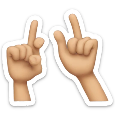 Make a W with fingers  sticker