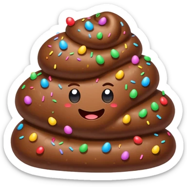 Kackehaufen mit Streusel sticker