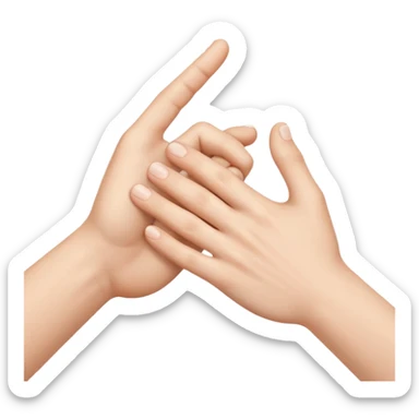 two white hands in a secret handshake sticker