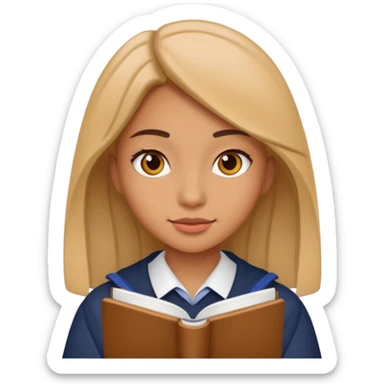 Female students studying abroad sticker