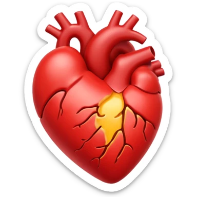 red beating heart symbolizing love sticker