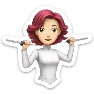 Audrey fleurot purple fencing sticker