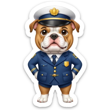 bulldog ingles postman sticker
