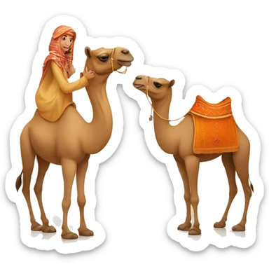 moroccan with camel sticker
