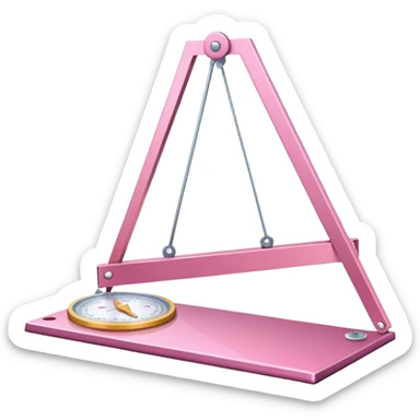 mac os icon Architect's scale, protractor, triangle, pink sticker