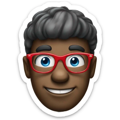 from the smurfs character wearing a red glasses to the smurf sticker