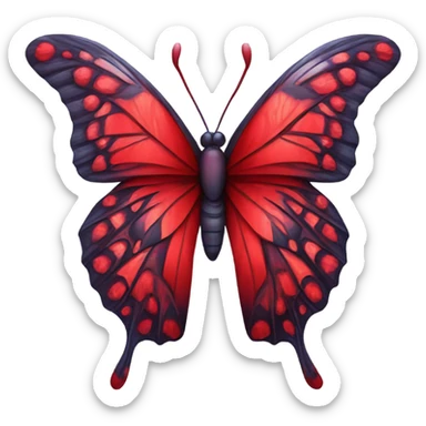 red butterfly sticker