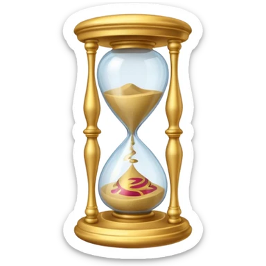 fancy ornate disney hourglass sticker
