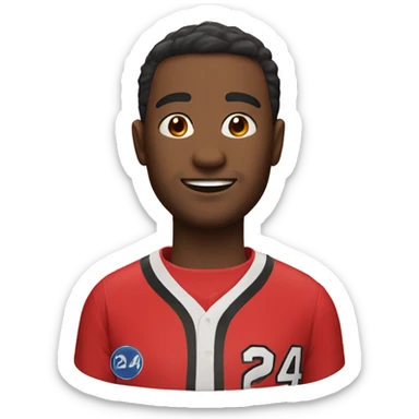 Red Jersey with number 24 sticker