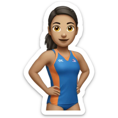 Voley player female ok sticker