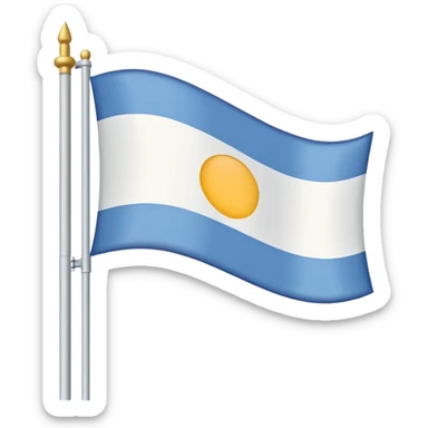 Add flagpole with white flag sticker