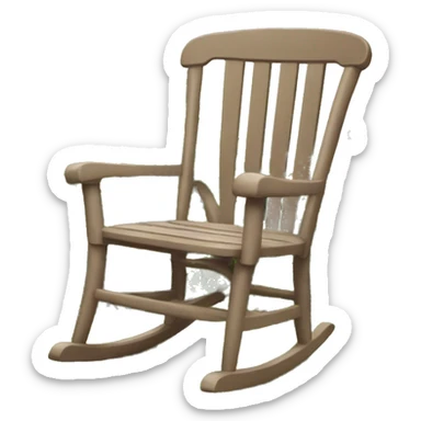 rocking chair in garden sticker