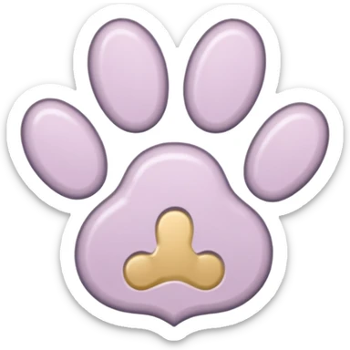 a very light pale pastel #ffbe8c pawprint sticker