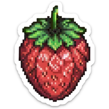 strawberry tanghulu sticker