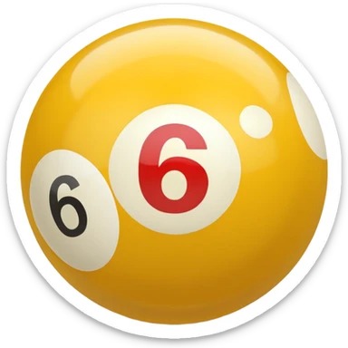 6 numbered billiard ball  sticker