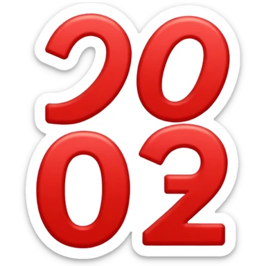 red numbers "2023" sticker
