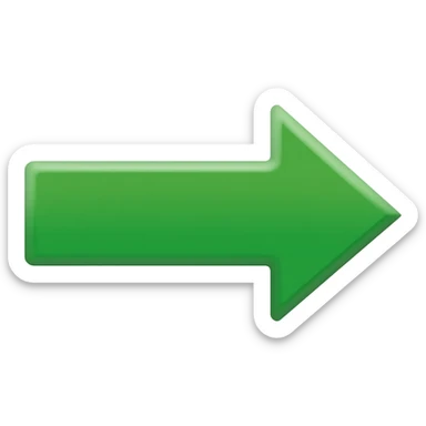 seta verde esquerda sticker