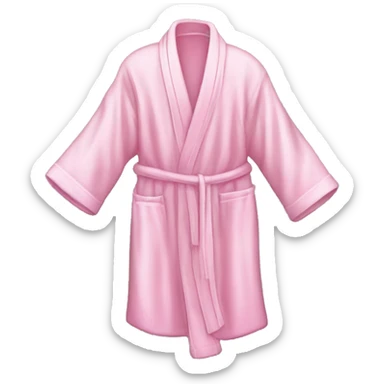 Light pink silk slippers and robe sticker