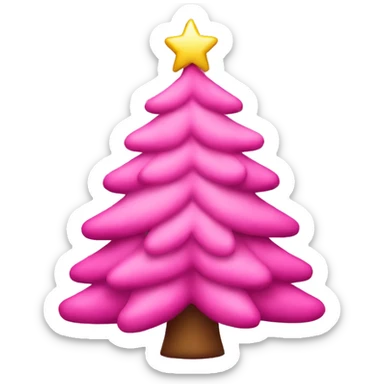 pink Christmas tree  sticker