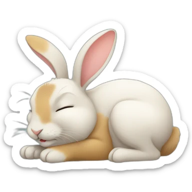 Sleeping rabbit sticker
