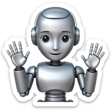 ai robot giving guide  sticker