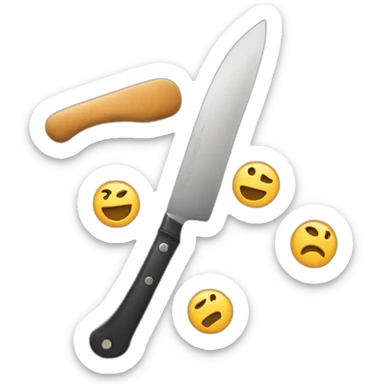 Chat avec un couteau sticker