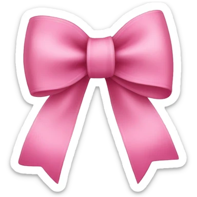 Pink bow sticker