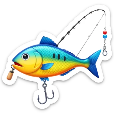 fake bait fishing sticker