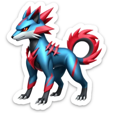Futuristic Modern Zeraora-Palkia-Zoroark-fusion sticker