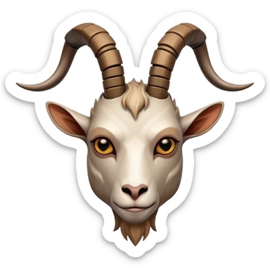 Cyberpunk Goat(Ram) man 2/3 veiw sticker