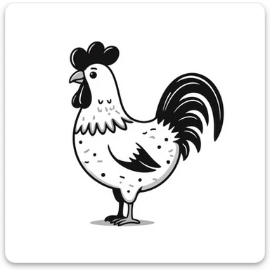 Rooster sticker