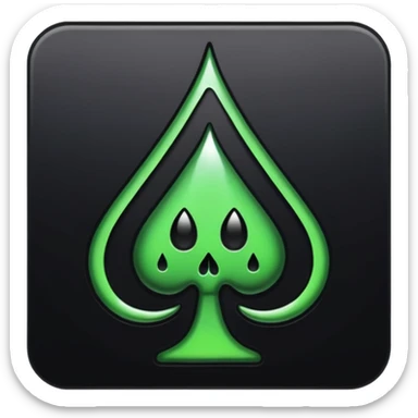 Ace of spades black slimey drip effect sticker