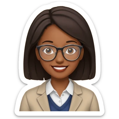Black female teacher sticker