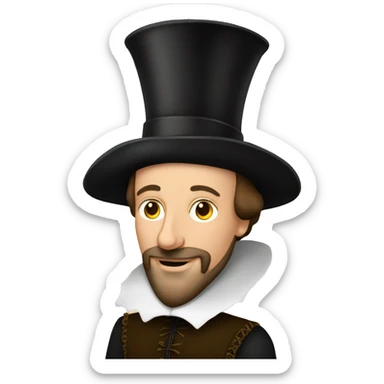 william shakespeare with a birthday h sticker