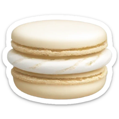 white macaron  sticker